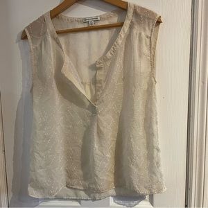 Ae Sheer, Cap Sleeve, V-neck Top